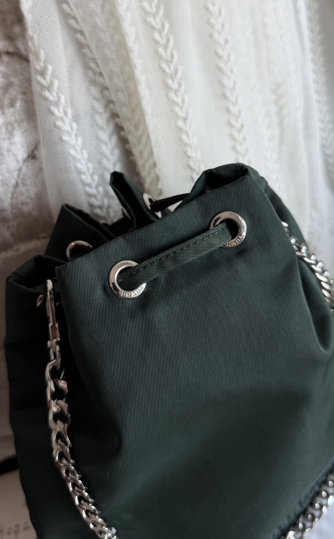 Prada green Bucket bag
