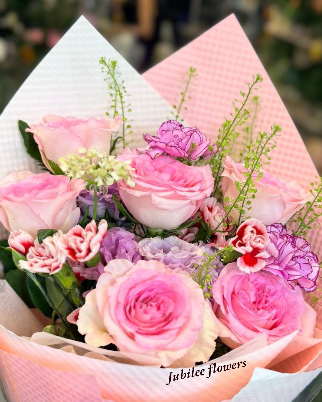 洛神玫瑰混合花束