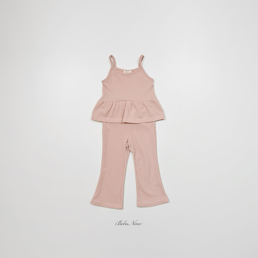 ☀️預訂 韓國直送☀️🇰🇷Bebenine三色荷葉邊下擺吊帶背心上下套裝