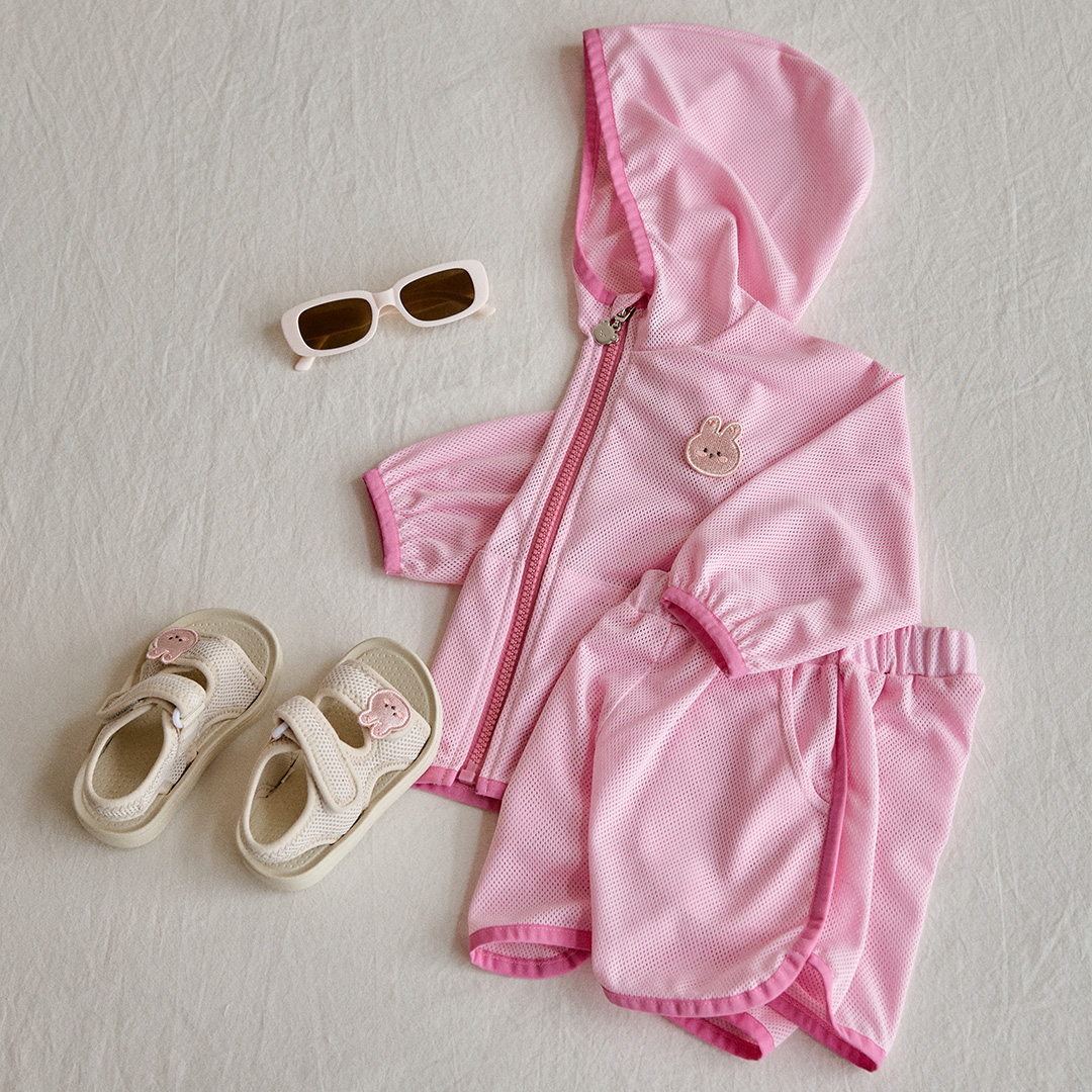 26S/S DTD夏日透清涼系列-彩色包邊拉鍊上下套裝