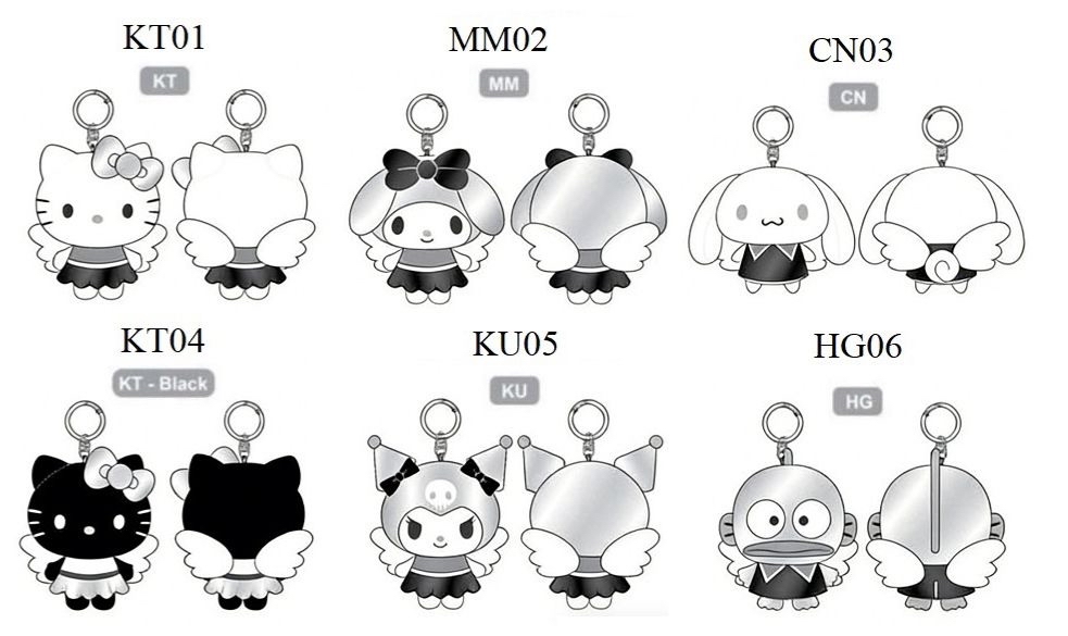 7月新品預訂｜港版 暗黑天使系列公仔吊飾🩶