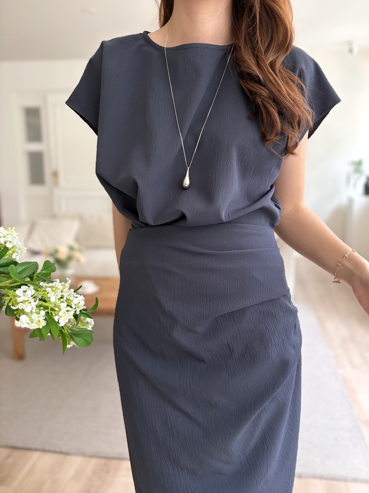 Lyra Ruched Set (Navy)