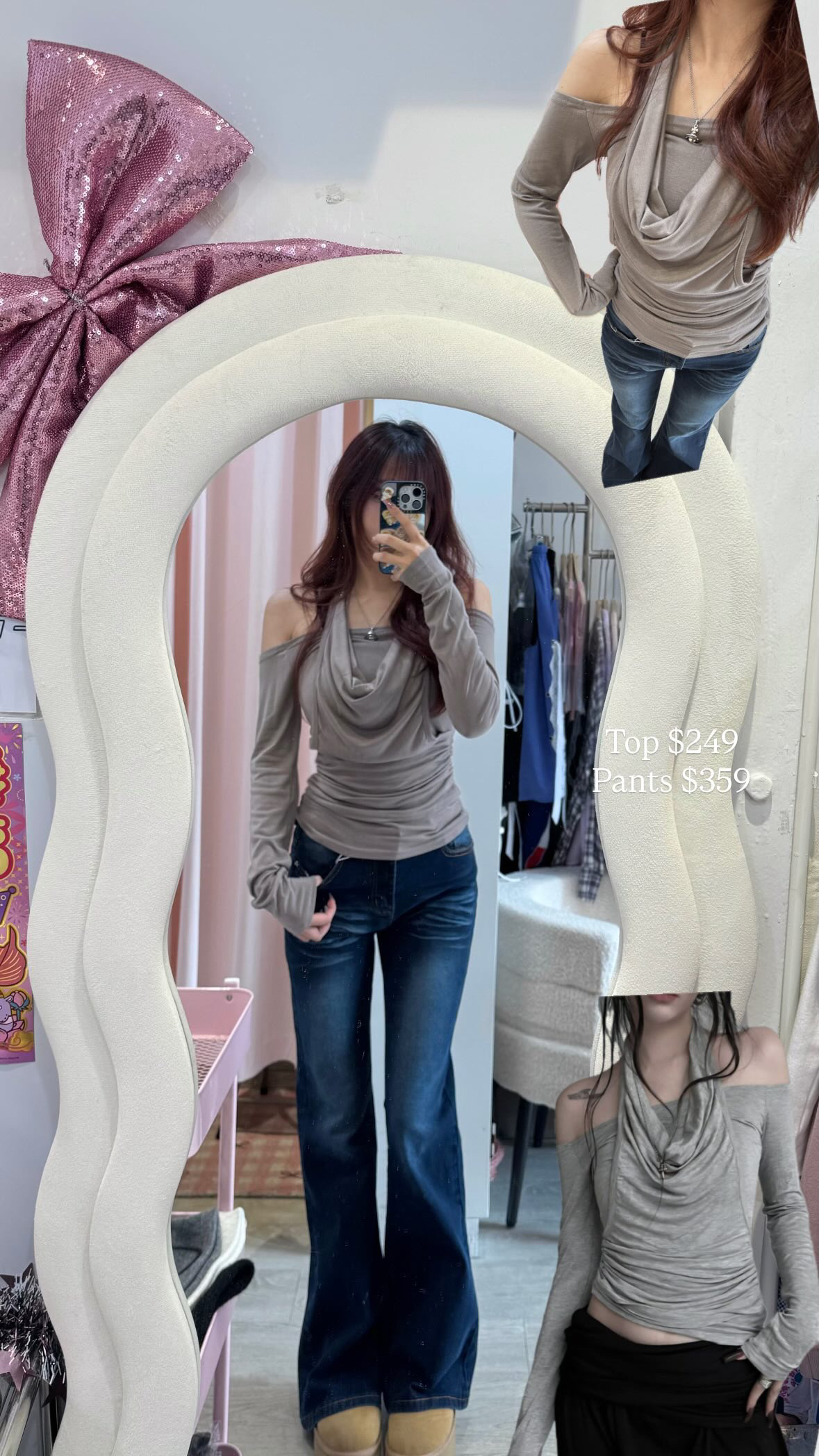 Idol 同款/韓國設計感掛頸質地軟熟Top