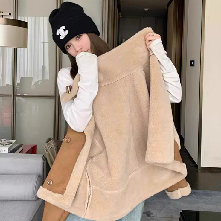 韓系成人仿麂皮外套