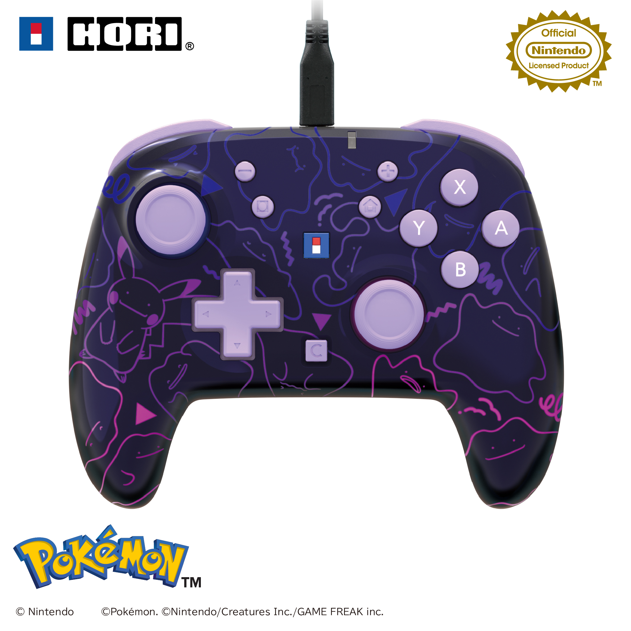 HORI NS2 有線控制器 Tubro 百變怪 (NSX-184)        HORI NS2  Pad Tubro White (NSX-184)