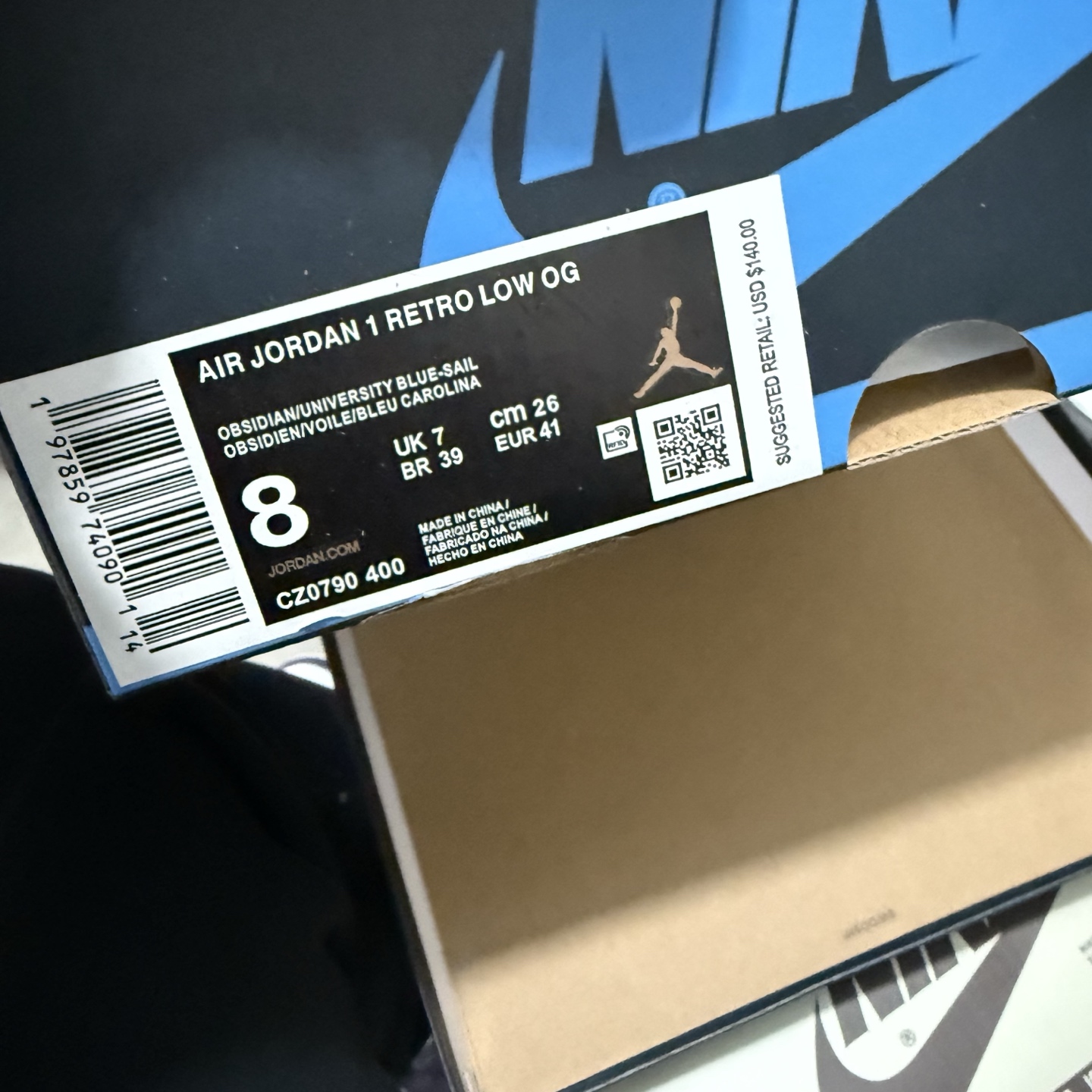 Nike Air Jordan 1 Low "Obsidian" CZ0790-400