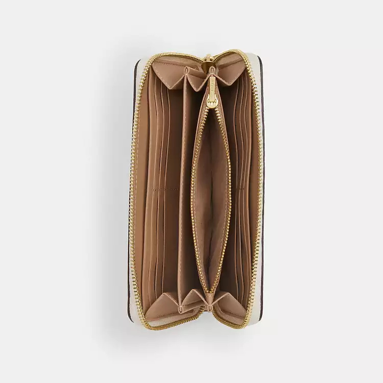 ✈️🇨🇦🇺🇸淡淡嘅彩色Signature C  pattern Coach Outlet 系列：長拉鍊Zip around 銀包💳現貨🌈