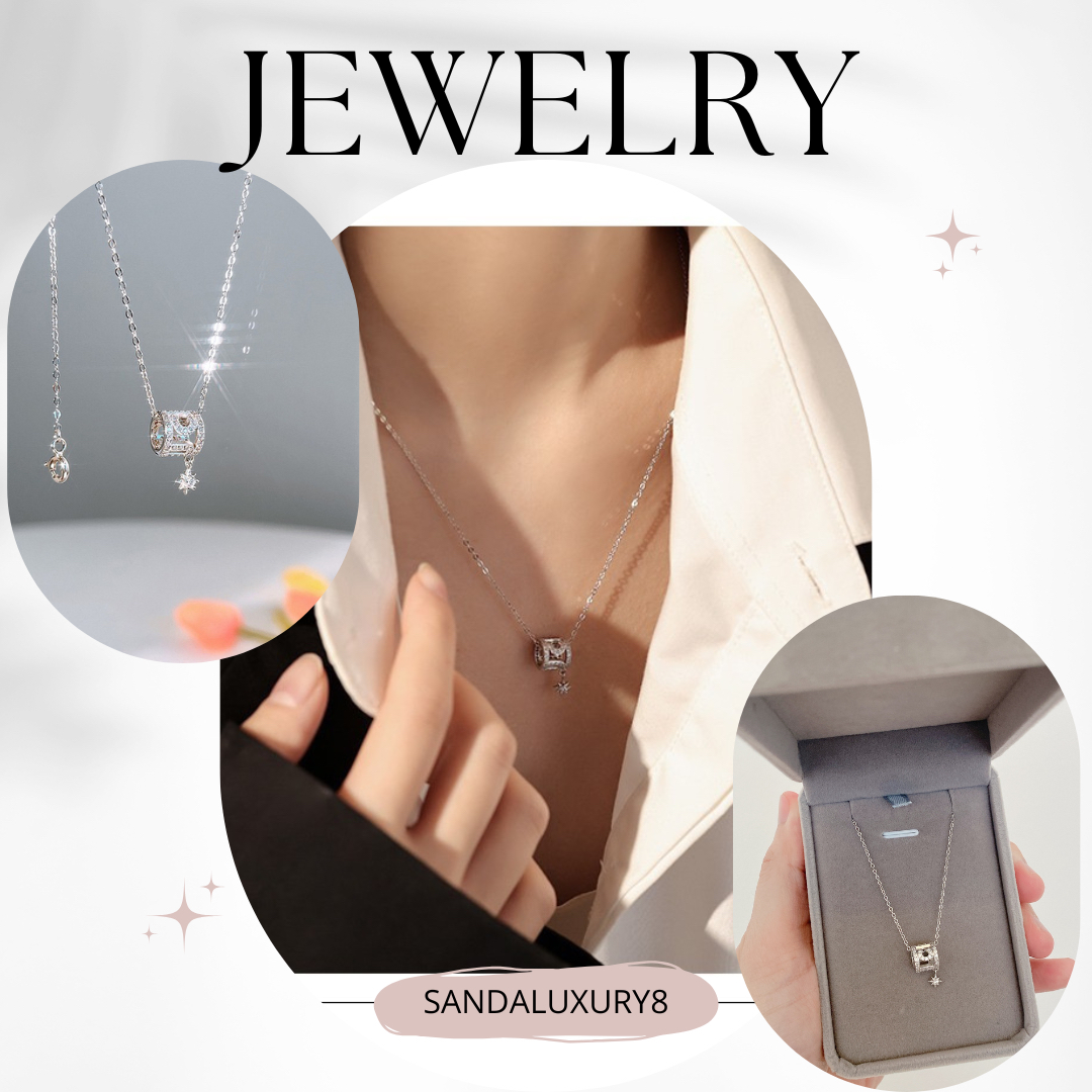 Elegant LUCK Zircon Star Pendant Necklace  - SANDALUXURY8