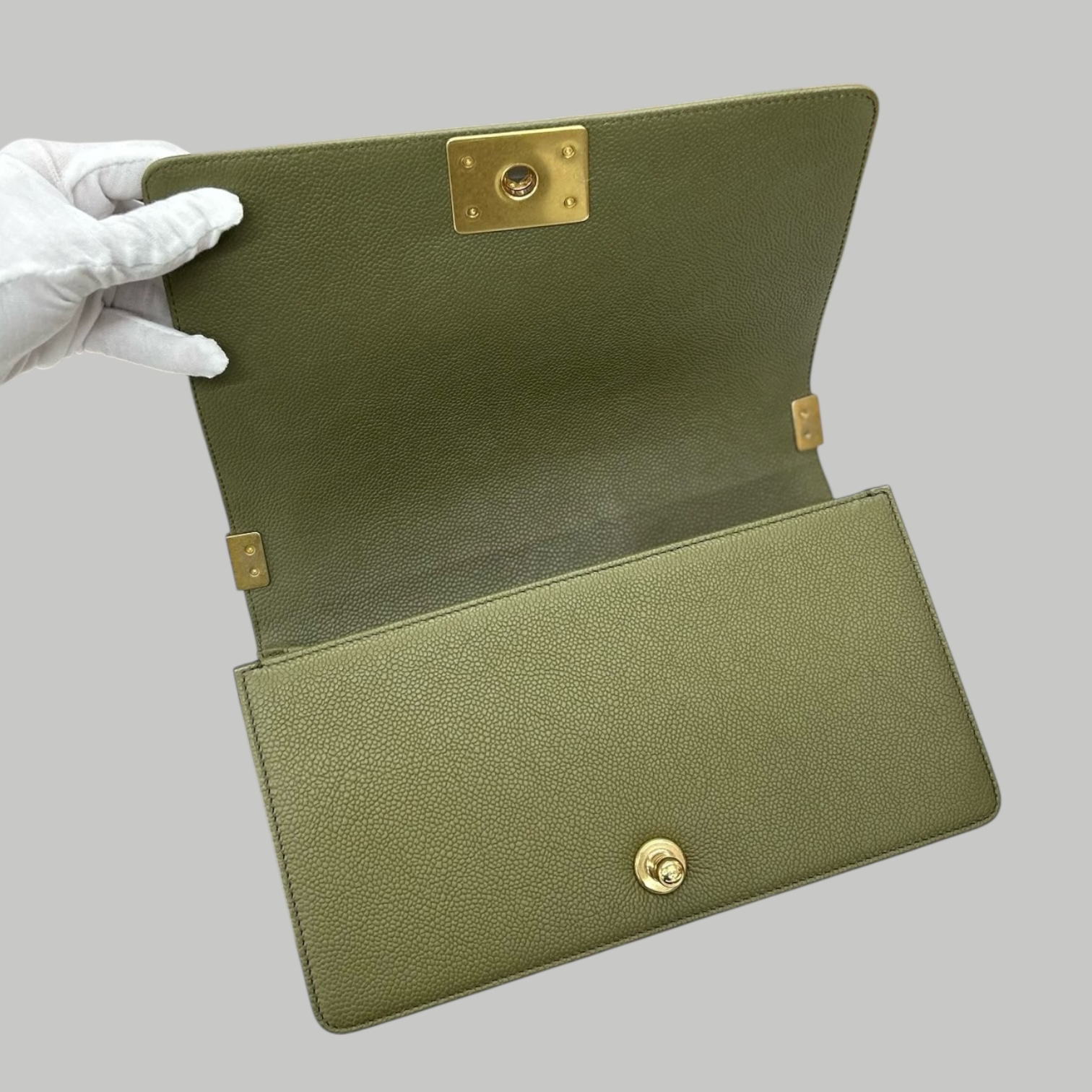 Chanel Caviar Leboy medium 荔枝枝Leboy 綠色