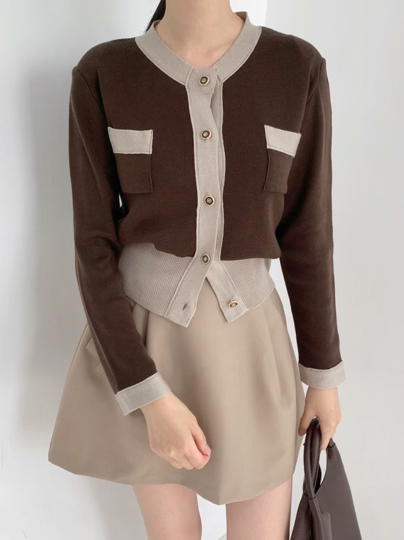 Parisian Chic 拼色小香風針織外套 *Special price*