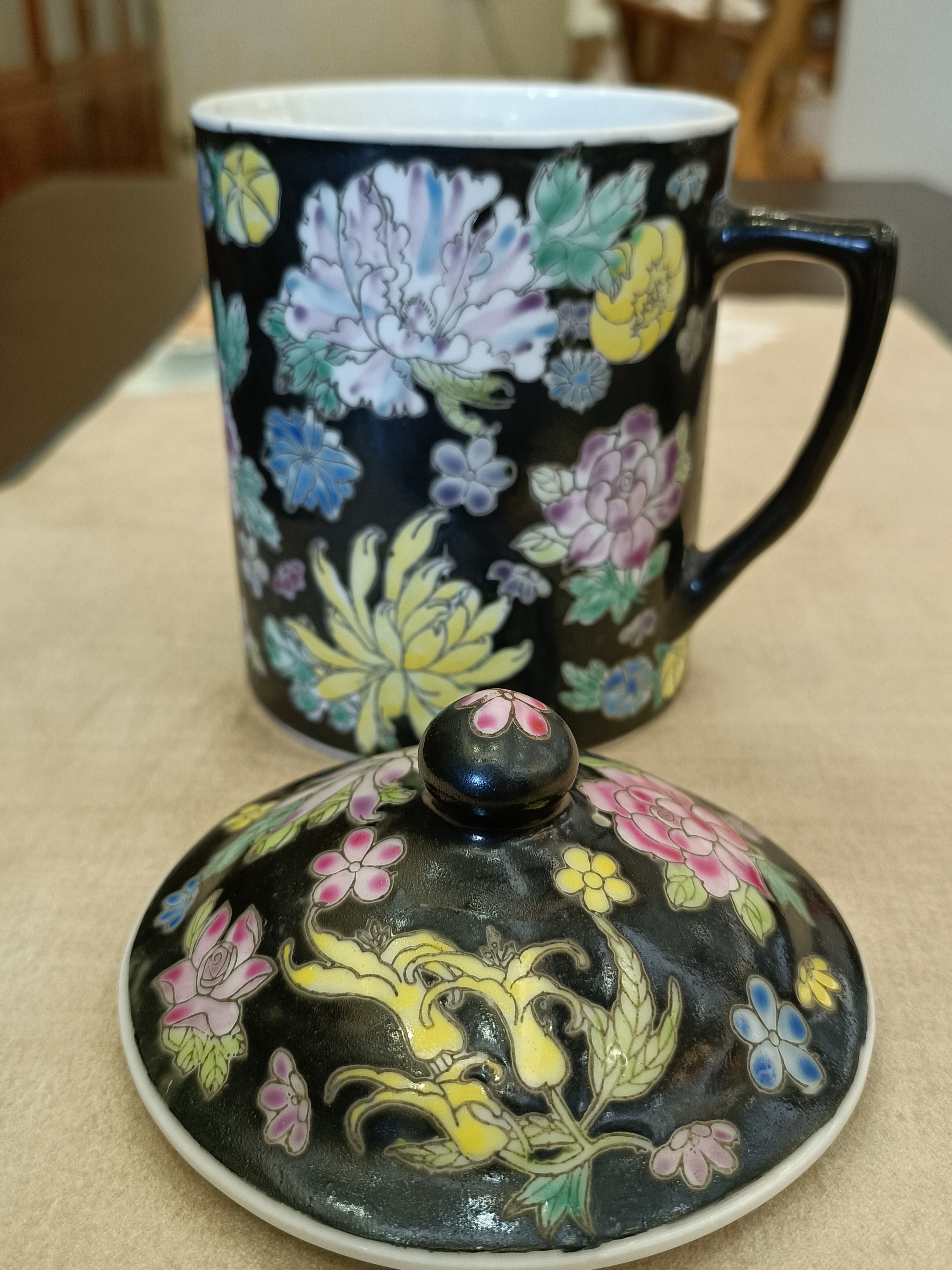 60-70 年代有耳蓋杯~老瓷~中國景德鎮-6