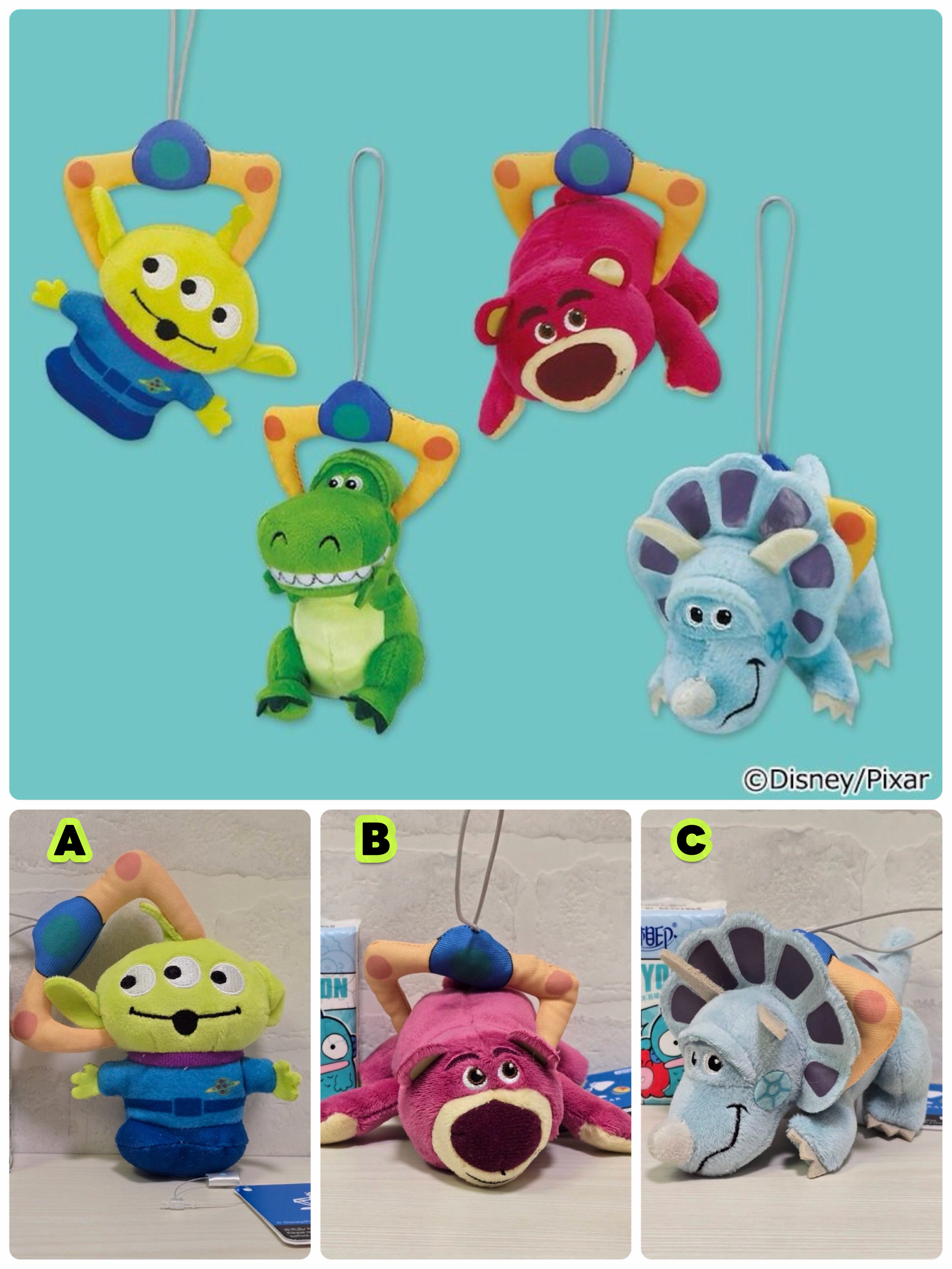 ☆現貨☆Disney Pixar Toy Story 反斗奇兵玩具總動員夾公仔造型公仔吊飾