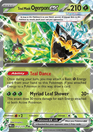 Pokemon TCG  Scarlet & Violet—Prismatic Evolutions - Teal Mask Ogerpon-012/131 (EX)