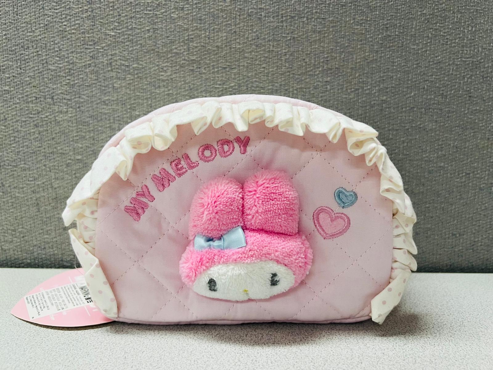🎌日本直送🎌 Melody 刺繡格仔立體頭形化妝袋