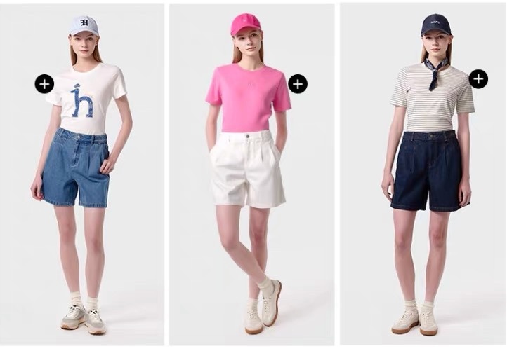 Hazzys 復古高腰牛仔短褲