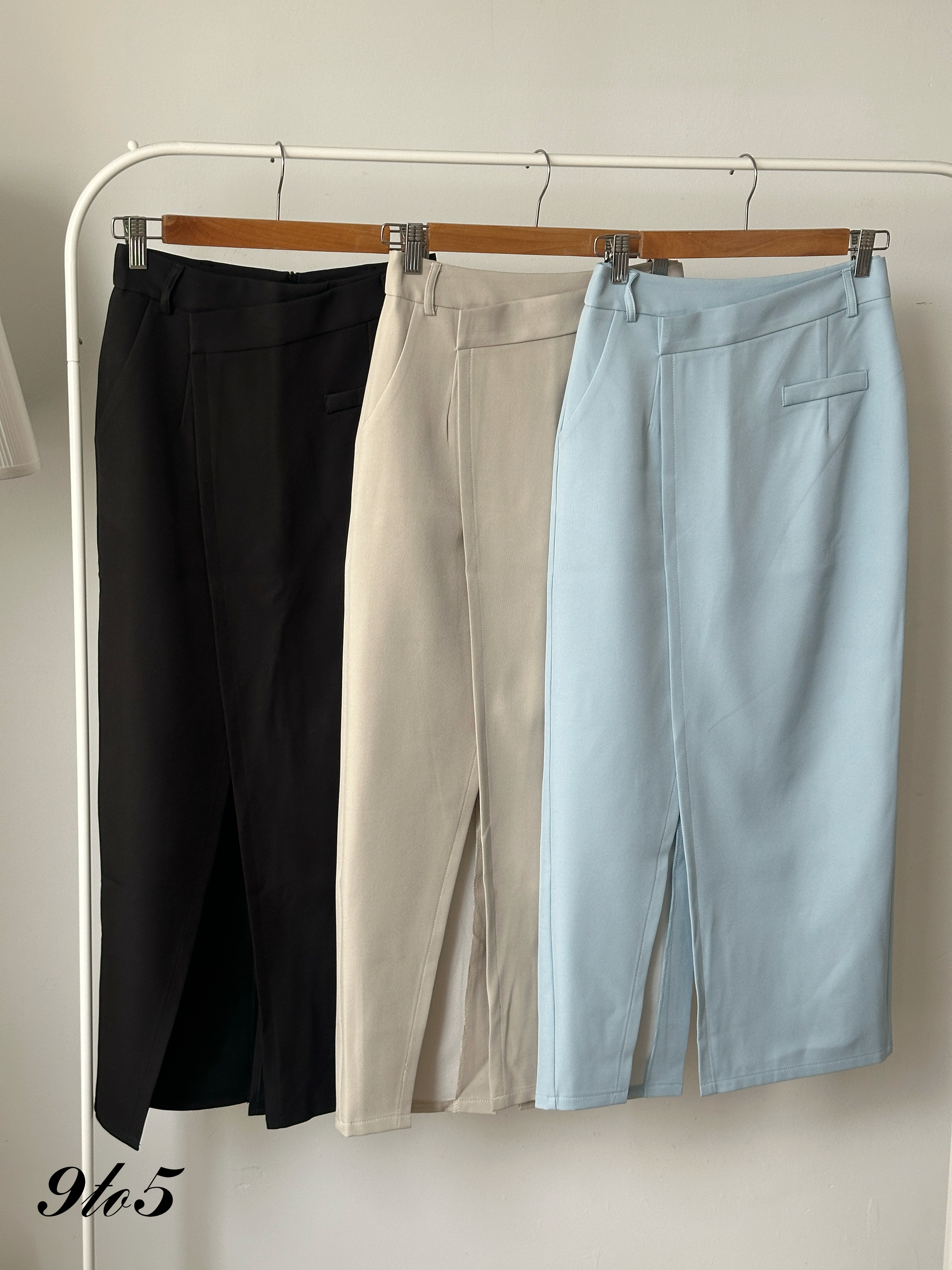 S1906 Irregular Splited Pencil Skirt - 3 Colors 