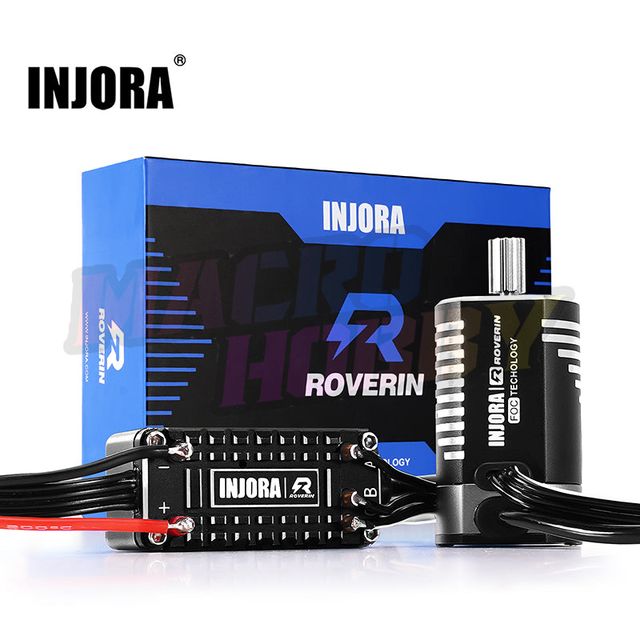 INJORA Roverin FOC Sensored Brushless ESC & Motor Combo For 1/18 TRX4M ...