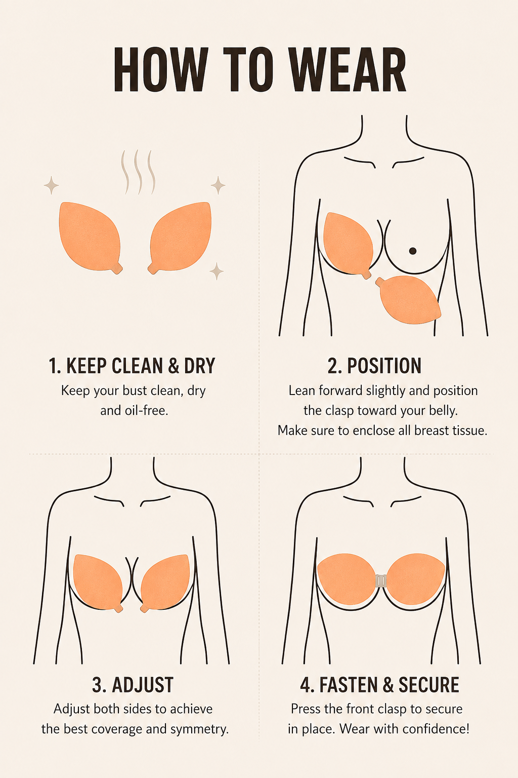 NB002 Invisible Lift Silicone Bra