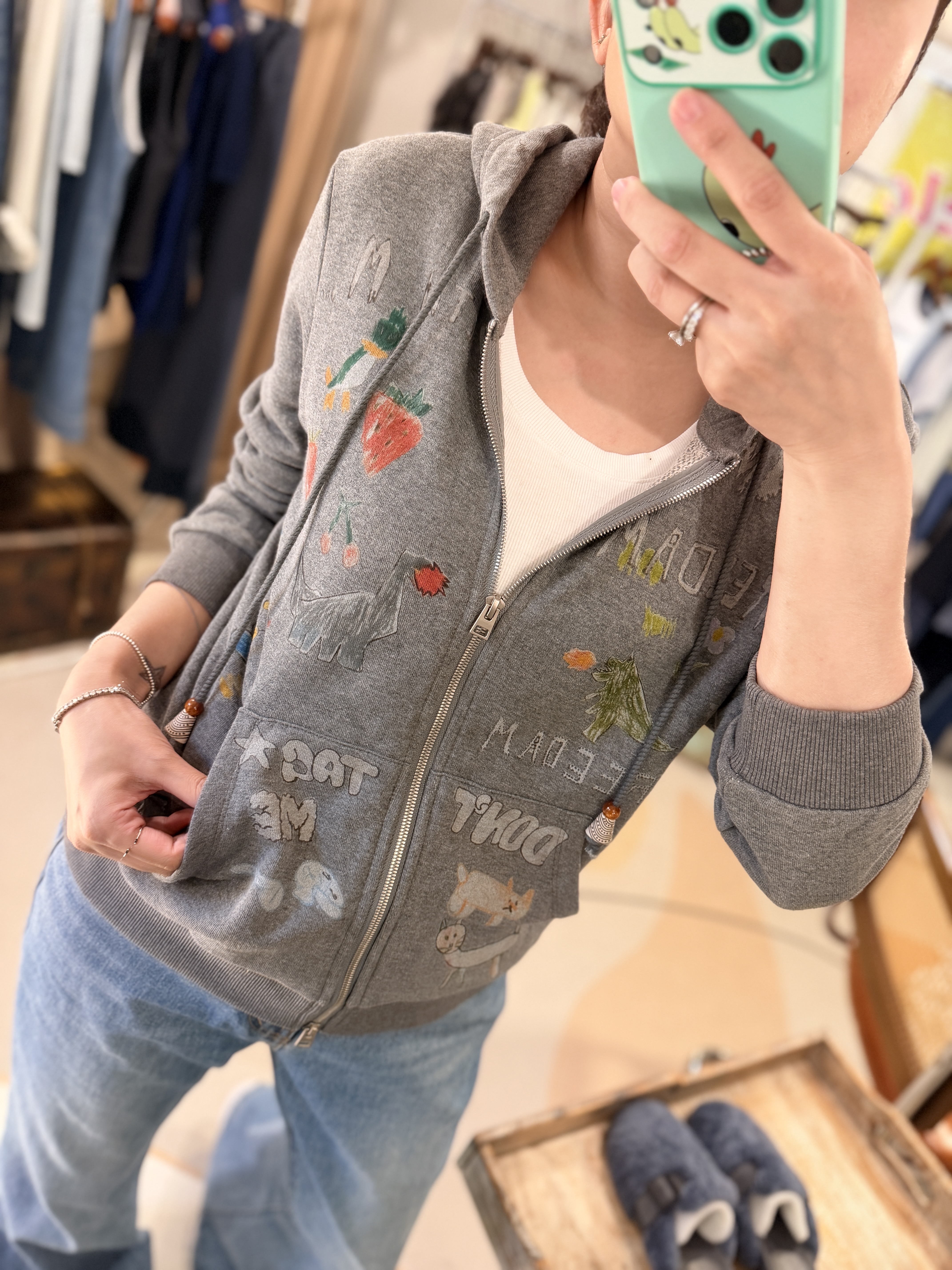 Printed zip-up