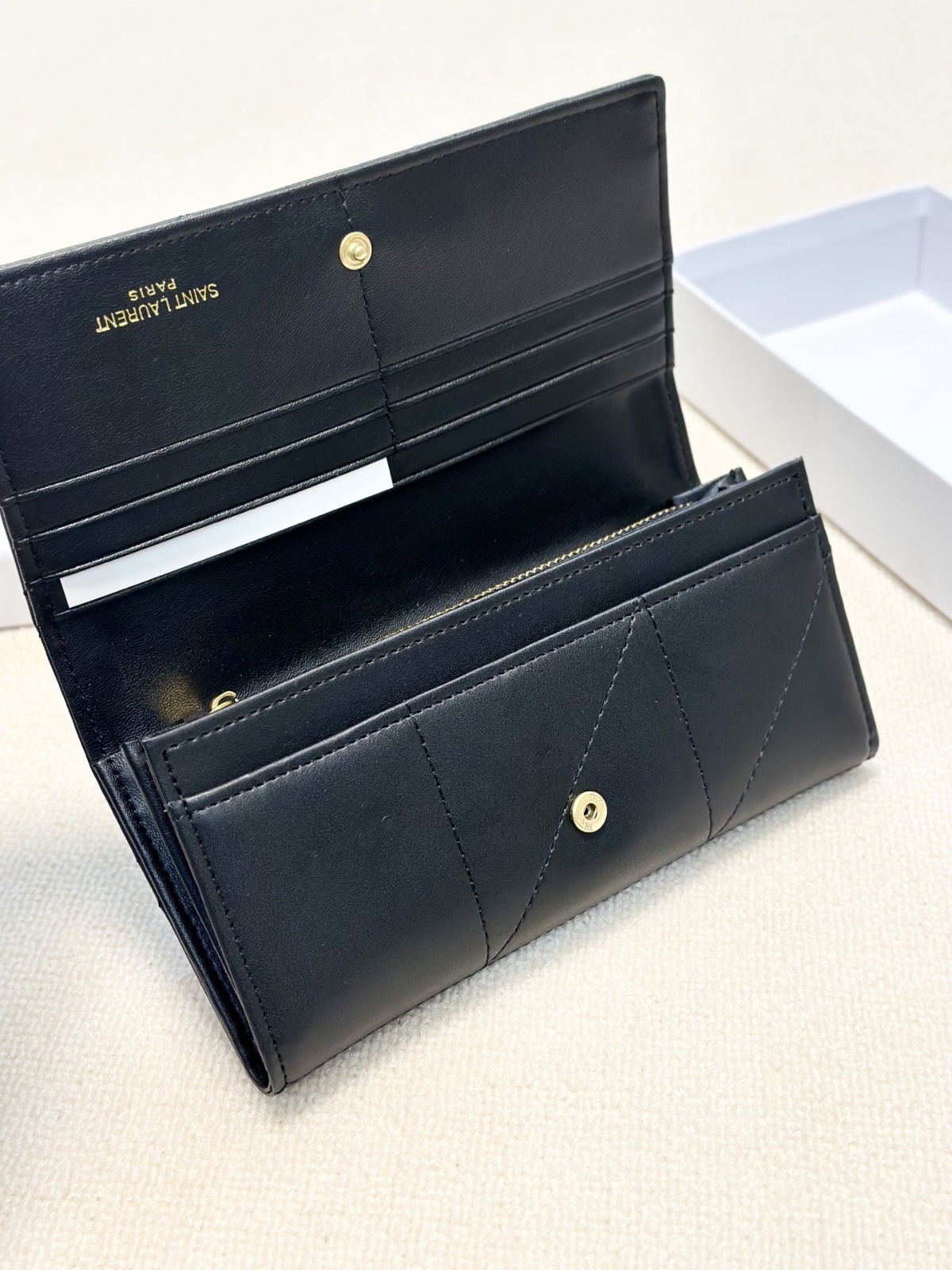 YSL 長版真皮銀包 禮盒裝