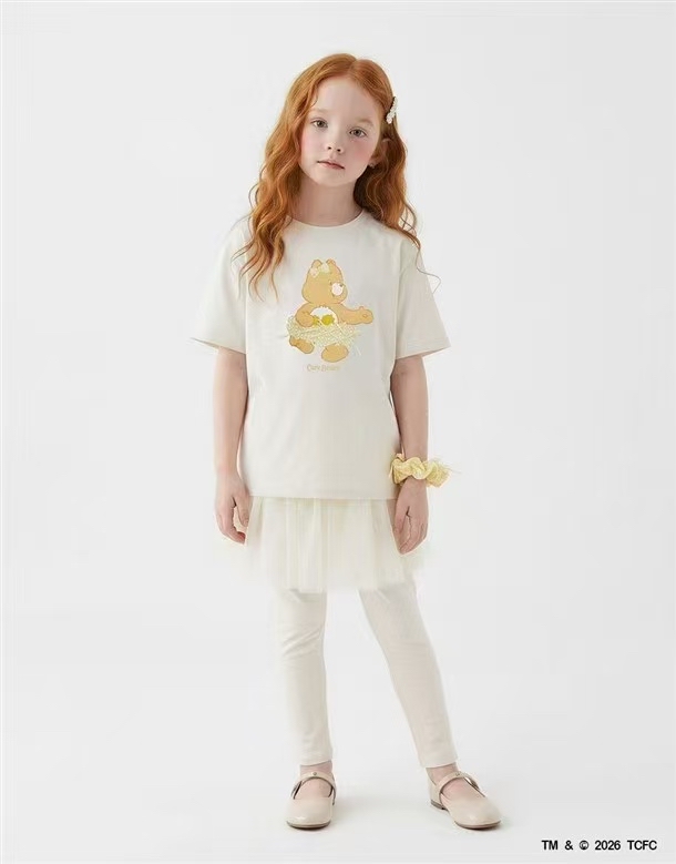 0672 彩虹熊親子晾感tee ➕發圈 