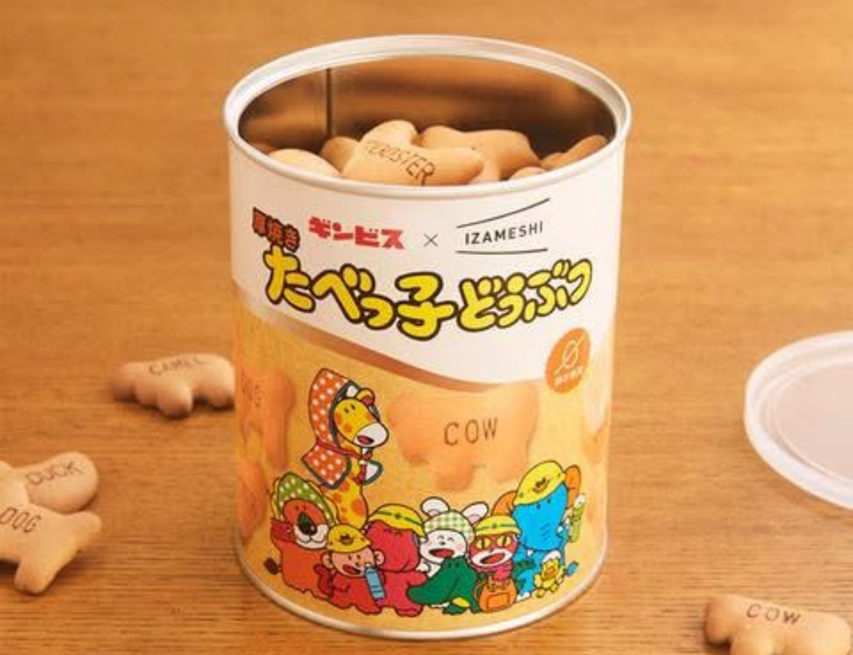 日本直送 預購款式  日本製 厚燒愉快動物餅 x IZAMESHI 防災食品 120g