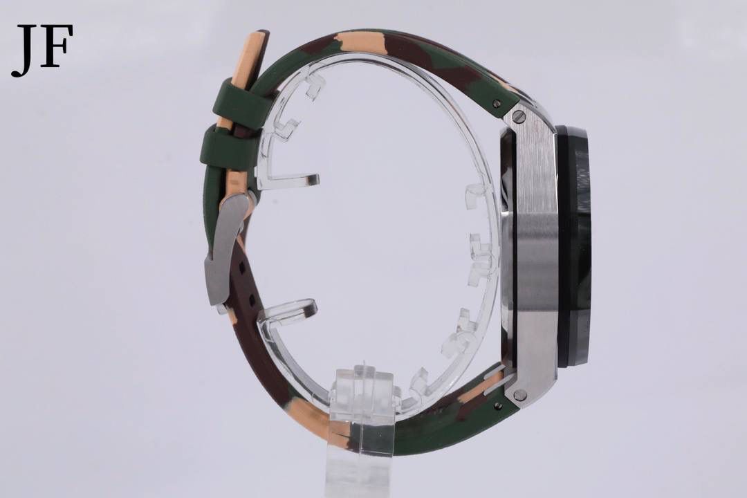 🚀精品 A P26400绿陶＂迷彩＂系列，直径44MM，钢壳绿色陶瓷圈绿色陶瓷按的把的！搭载订制版12H计时3126机芯，特制的顶级＂军绿迷彩＂橡胶带最强版＂26400＂系列【JF出品】💯