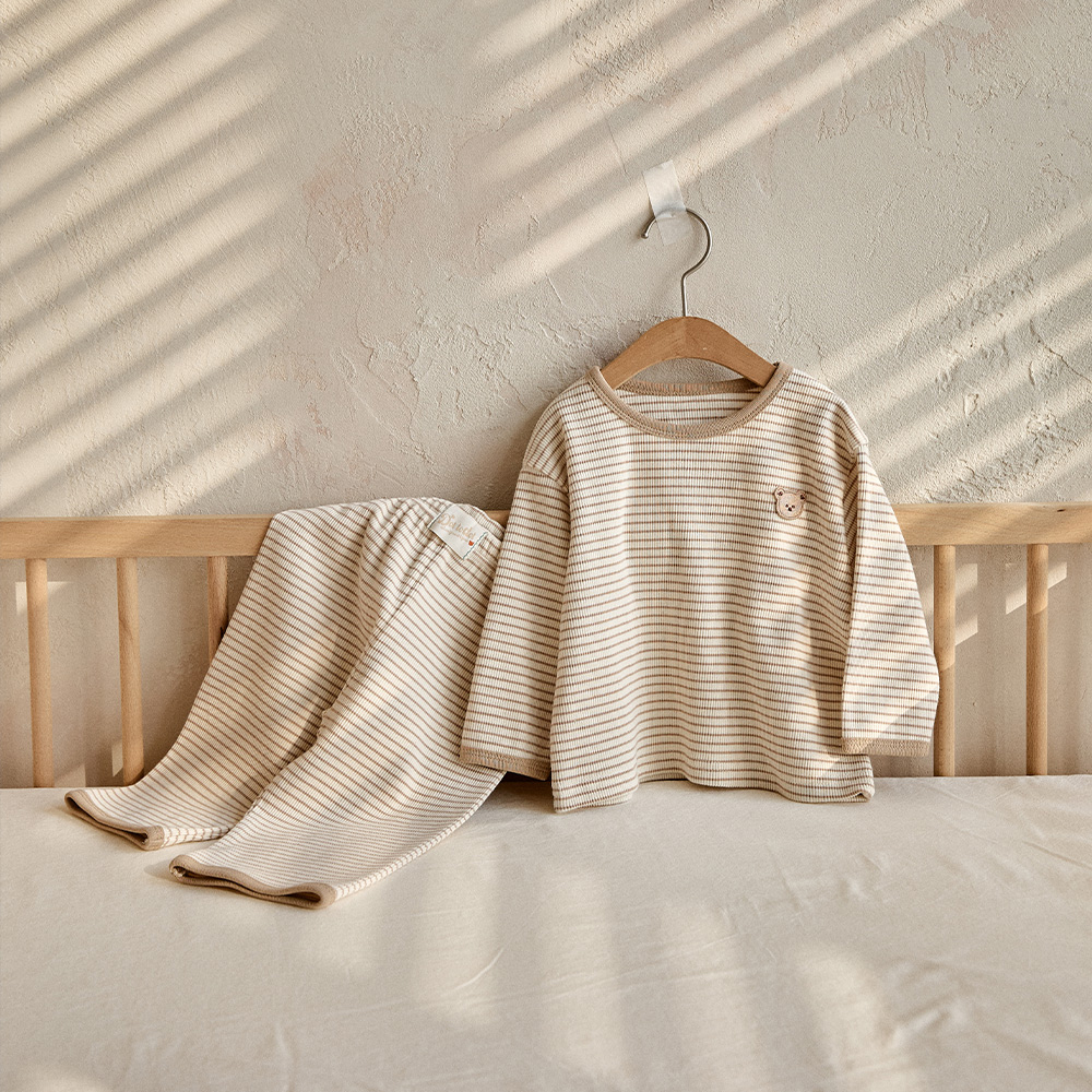 DOTTODOT 清新可愛羅紋系列-條紋居家上下套裝