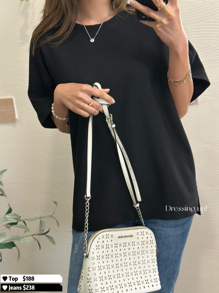  最強免熨｜純色壓紋上衣