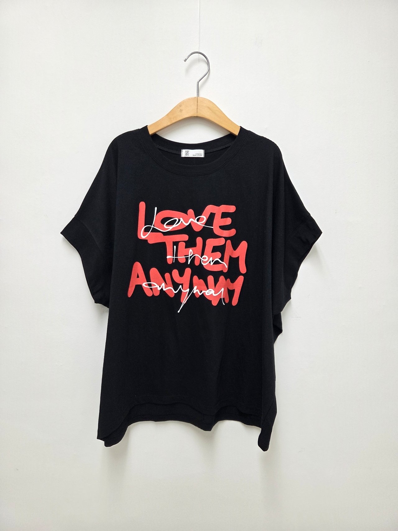 🇰🇷K5575 cotton彩色印字鬆身tee