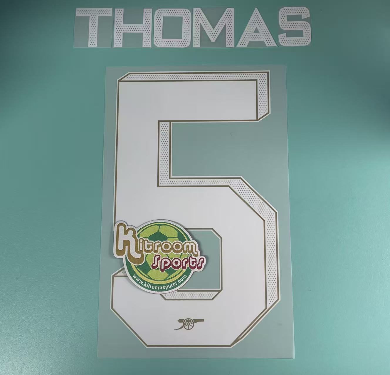 2023-24 Arsenal Home UCL Nameset #5 THOMAS
