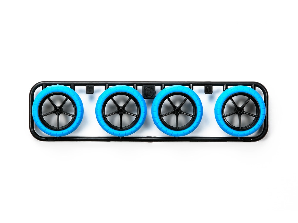 HARD ARCHED TIRES (BLUE) & CARBON REINFORCED LARGE DIA. NARROW WHEELS
