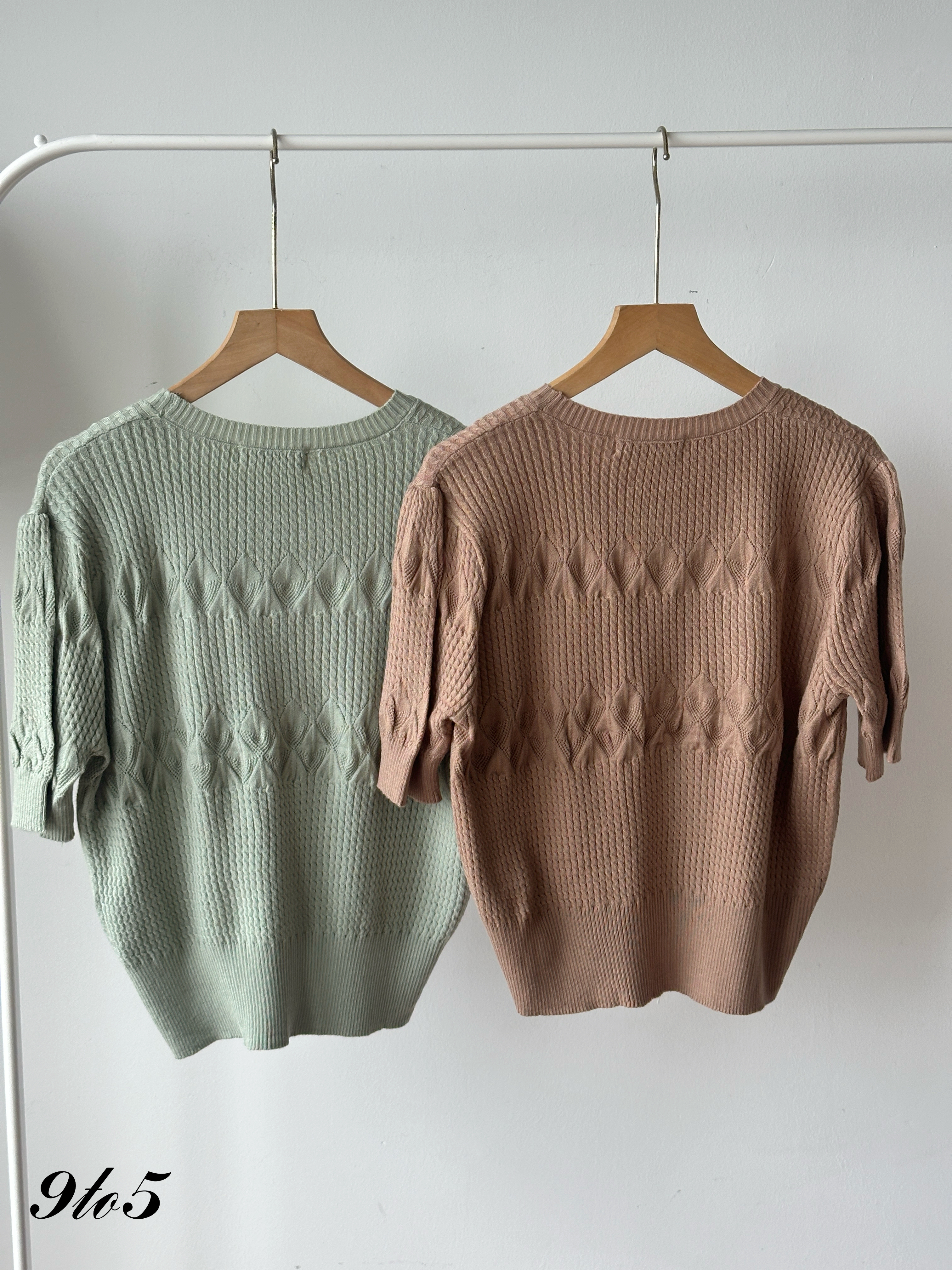 T4279 Half Sleeve Knit Top - 4 Colors 