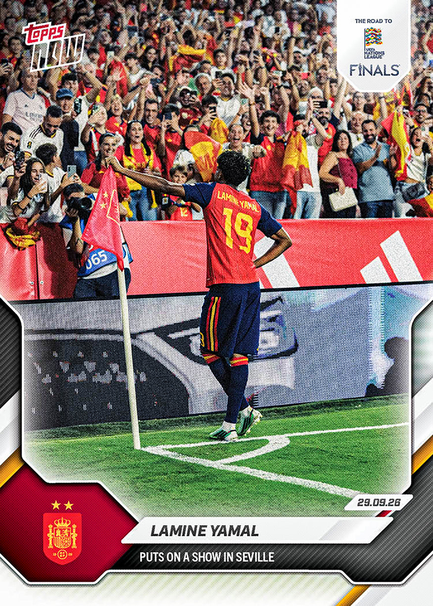 Lamine Yamal - 2026-27 UEFA Nations League Topps NOW® #5 西班牙雙響一助紀念卡【團購】