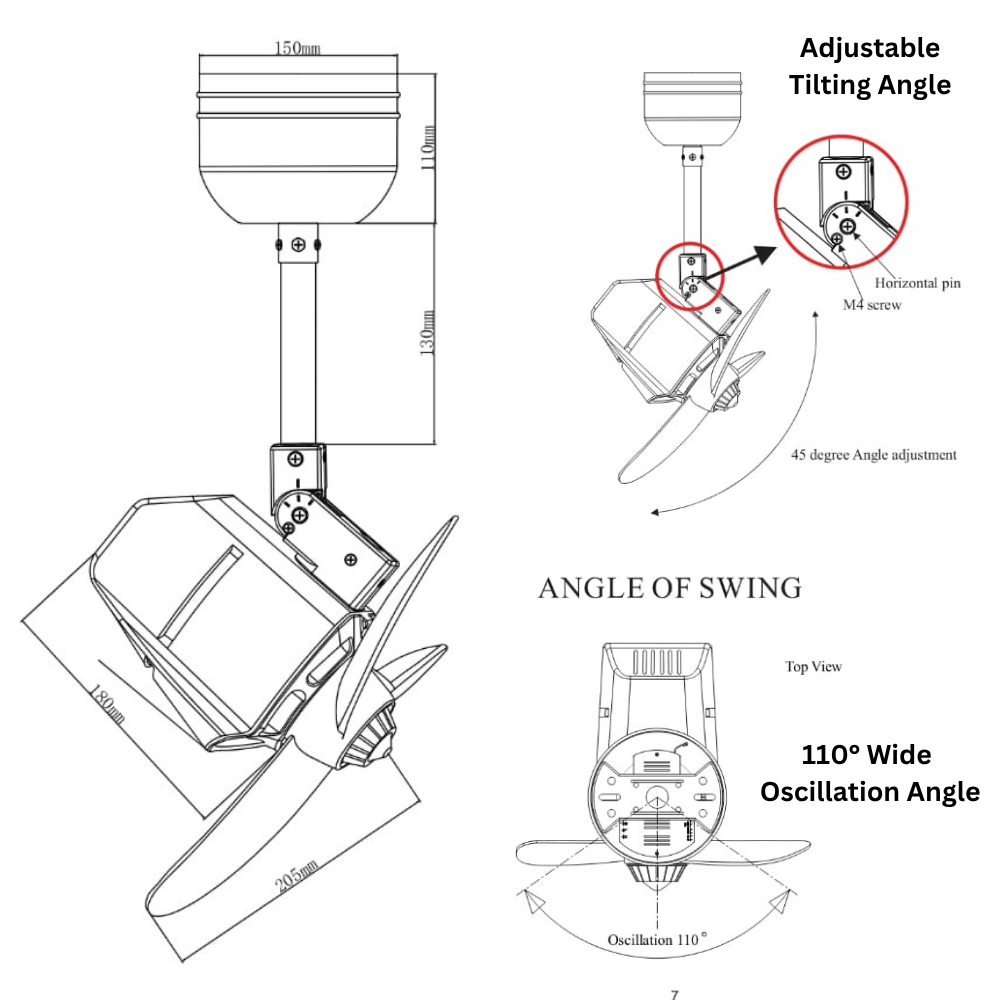Bestar Dino Ceiling Fan ARR