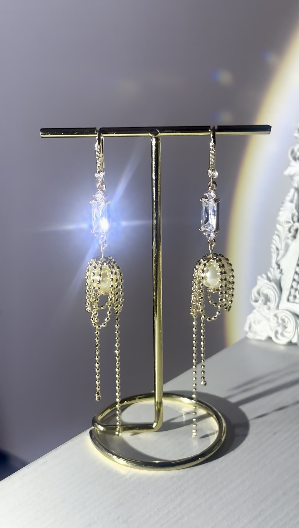 珍鑽流蘇耳環✨