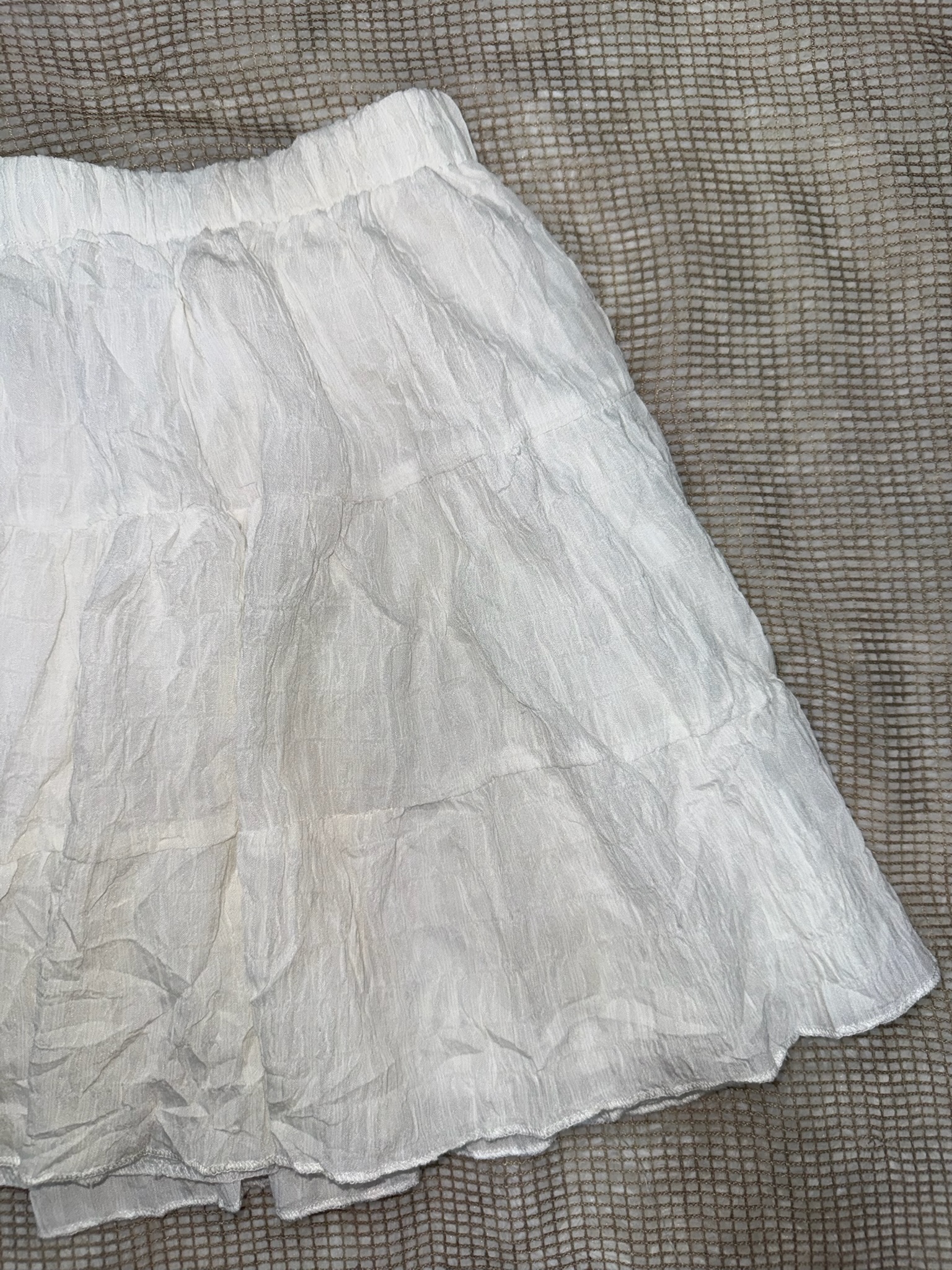 Casual White Ruffle Summer Skirt