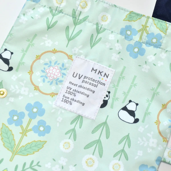 日本花文樣50cm熊貓輕量迷你傘