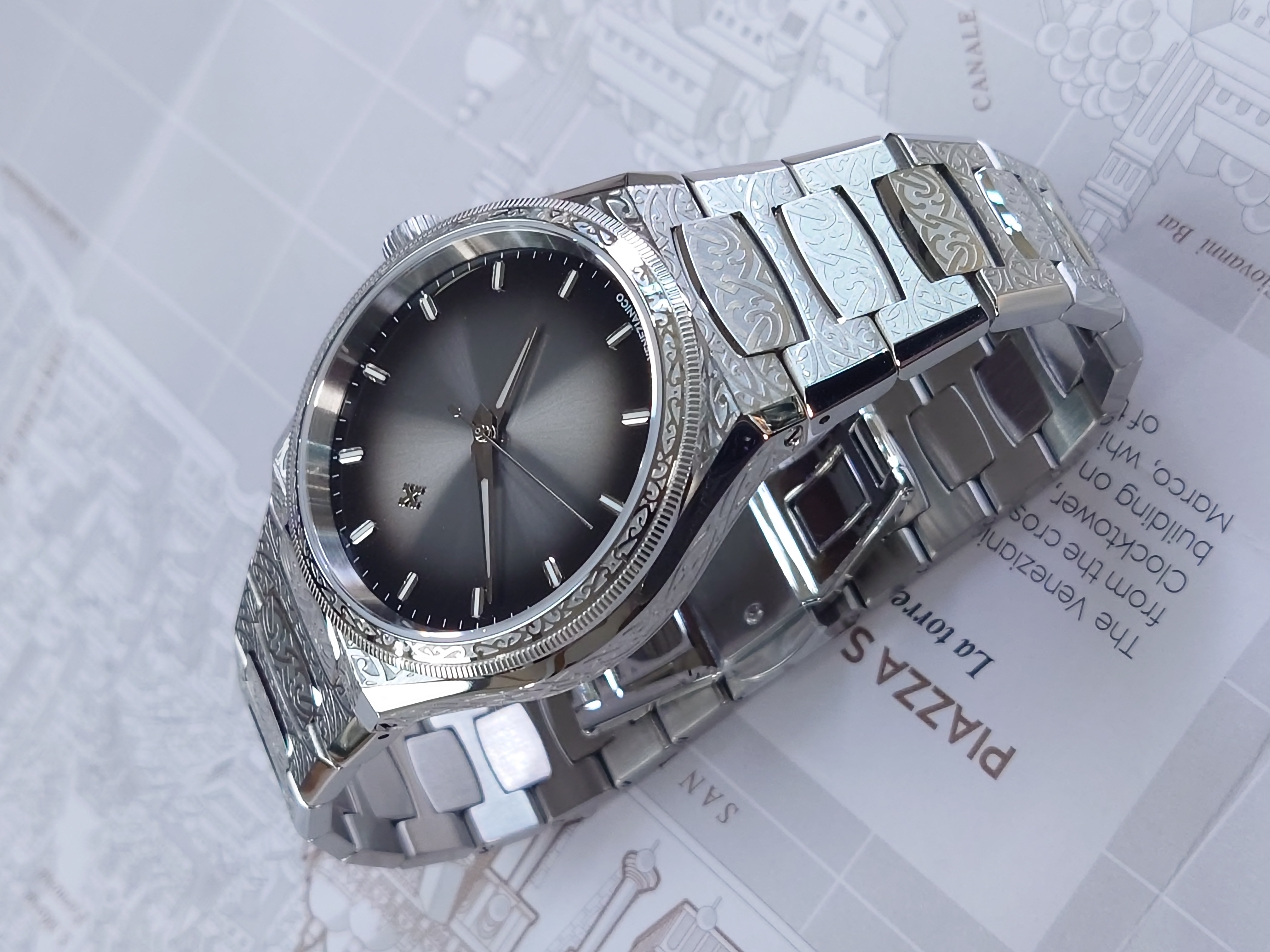 VENEZIANICO Arsenale Bizantino 雕刻藝術機械錶-6221520C