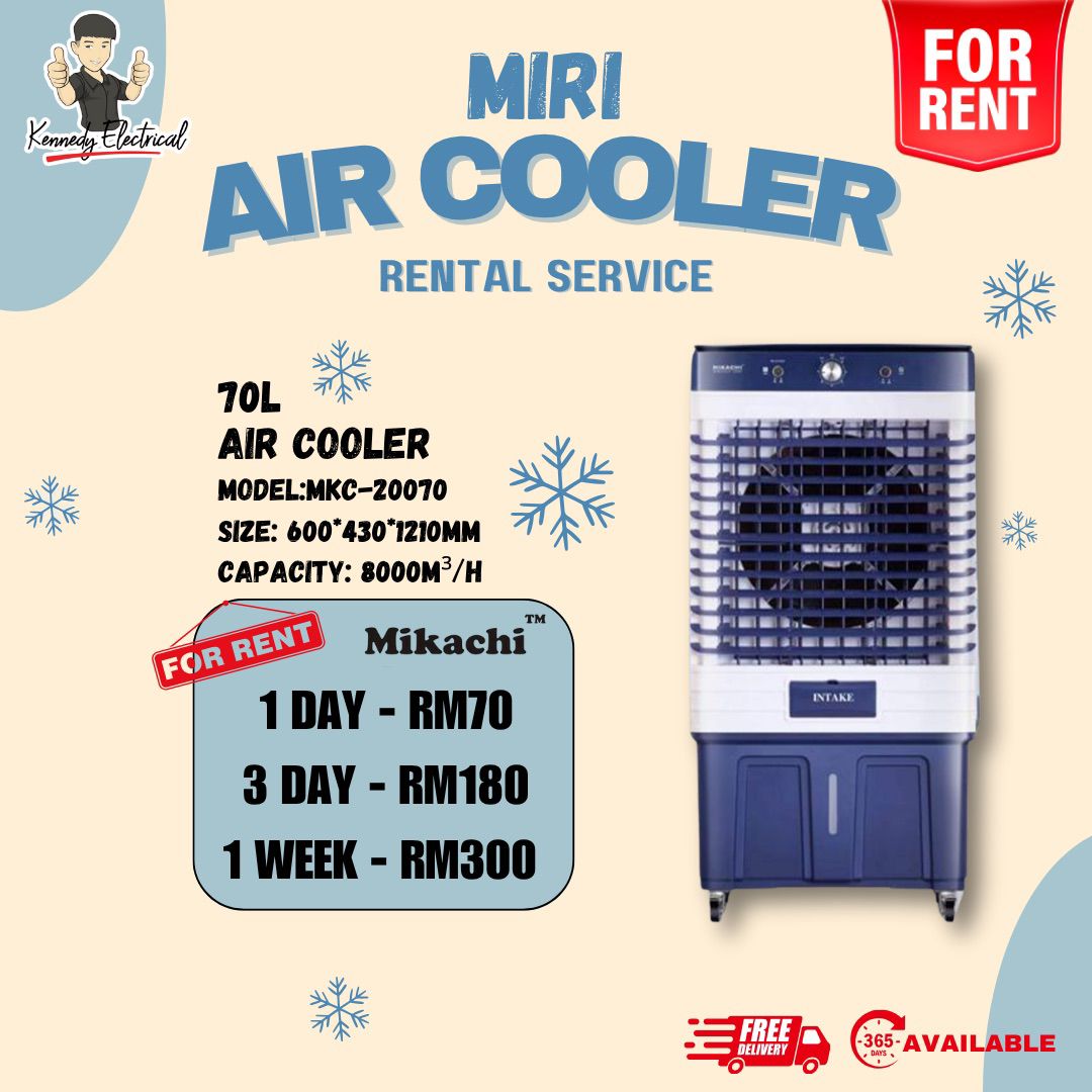 Mikachi MKC-20070 70L Air Cooler Rental (Miri) | Free Delivery