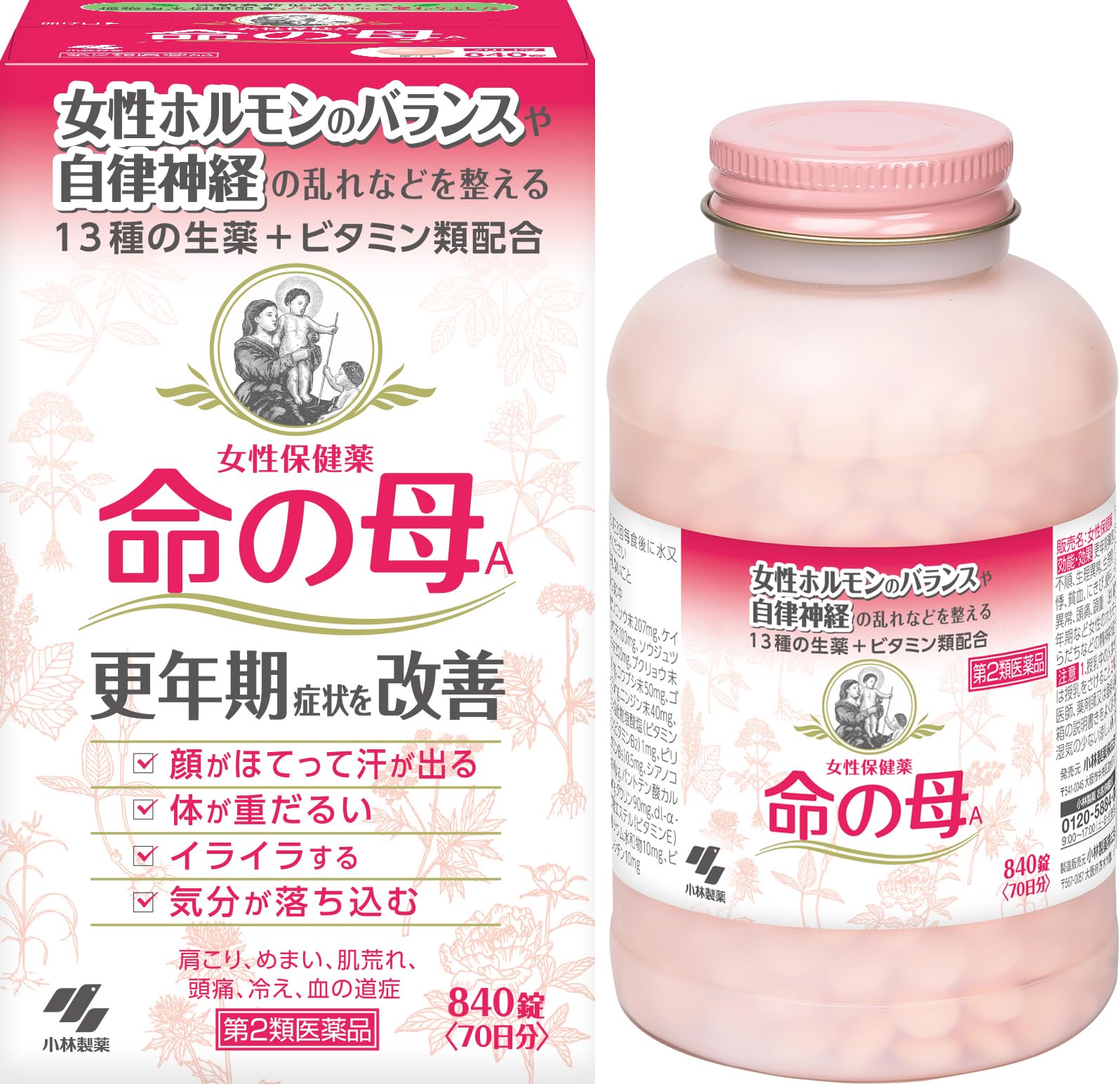 日本 小林製藥 命之母A 840粒｜更年期症狀 