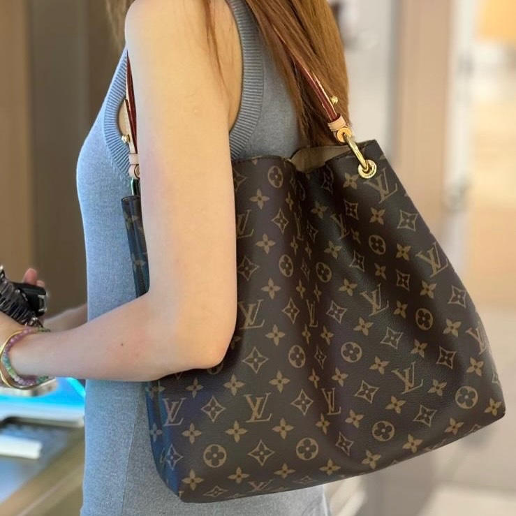 LV 🤍PRE OWNED Graceful Hobo PM Size 晶片款 全套有單🤎