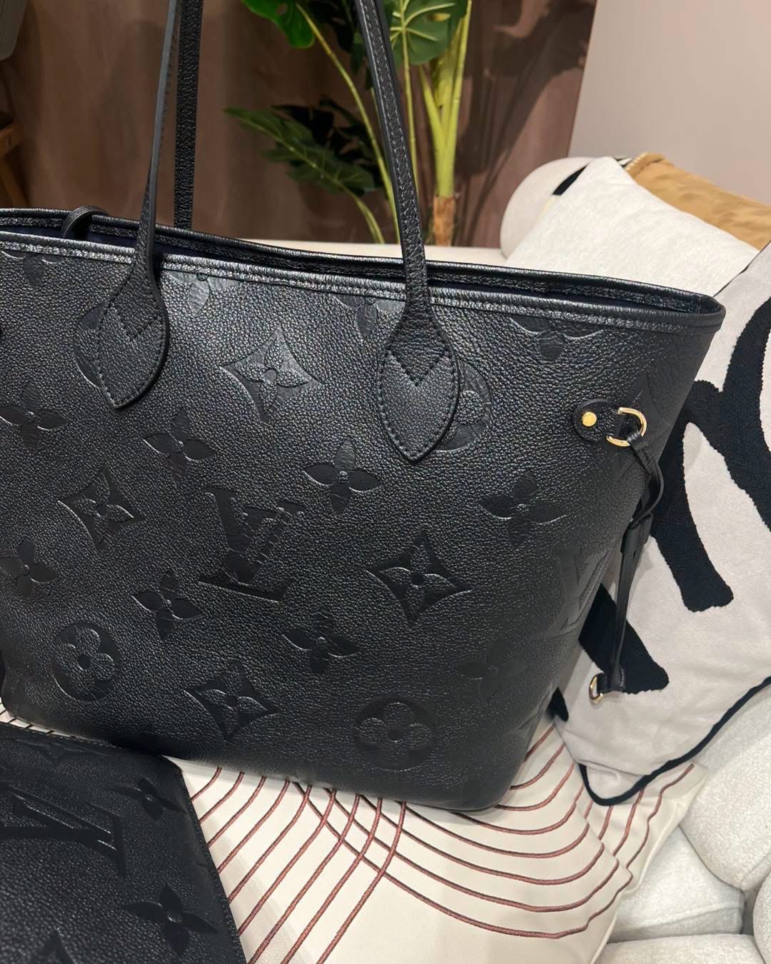 Lv neverfull MM empreinte leather 100%Authentic ,98%new   ✅塵袋✅pouch 