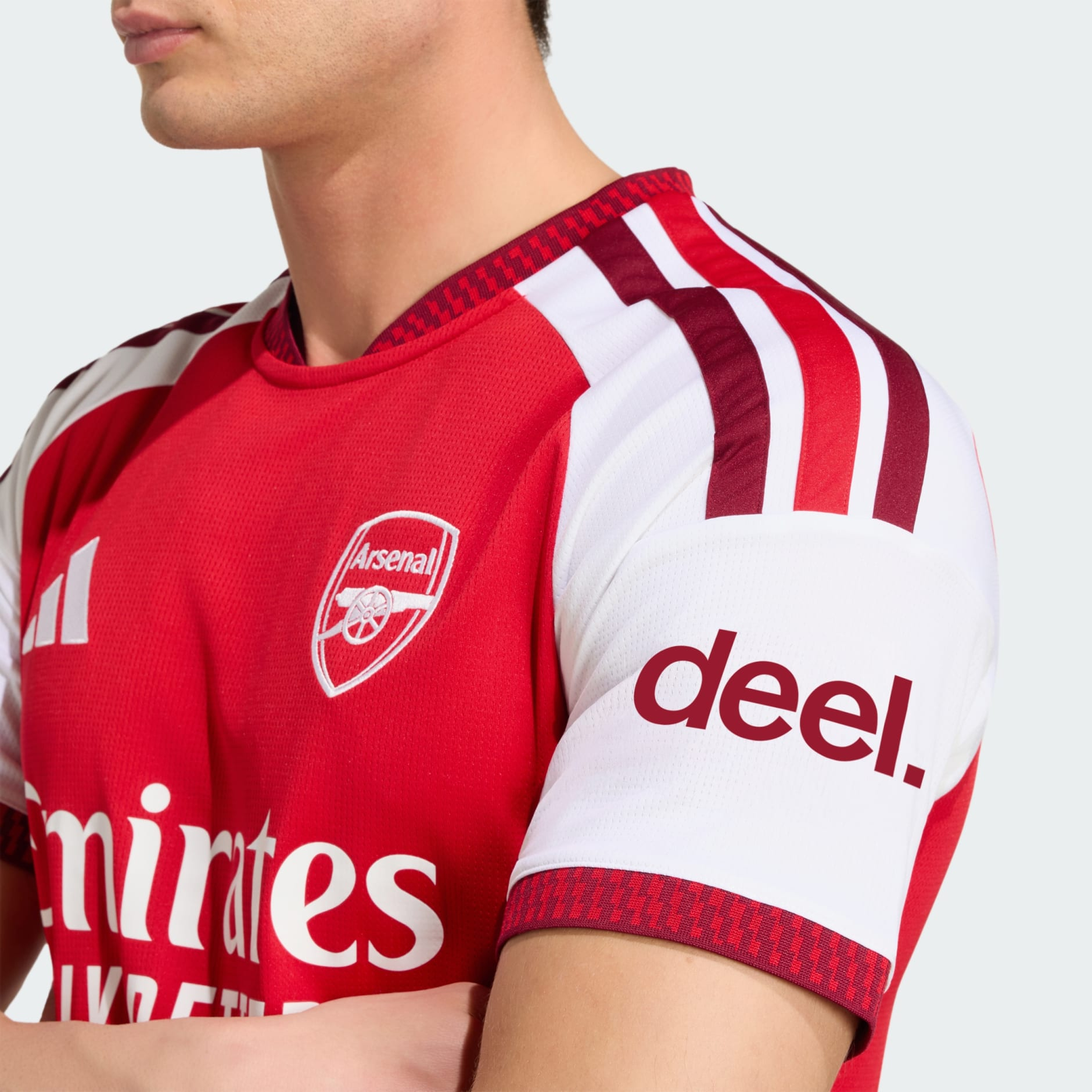 🔴⚪融合酋長球場建築美學 Adidas Arsenal 阿仙奴 2026-27 主場球迷版球衣 (可加印字章) JZ3168