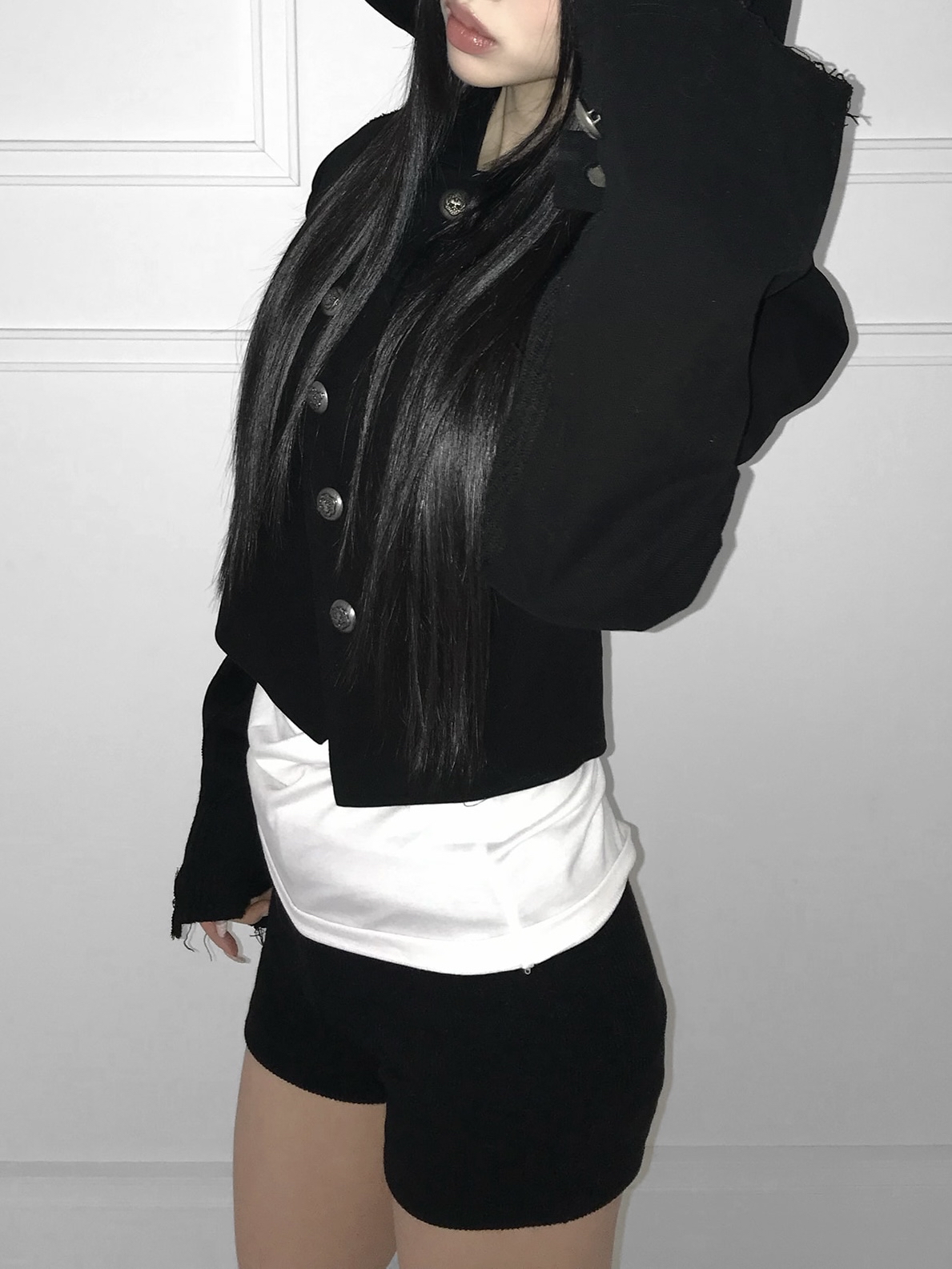 Knit Foldover Waist Mini Shorts