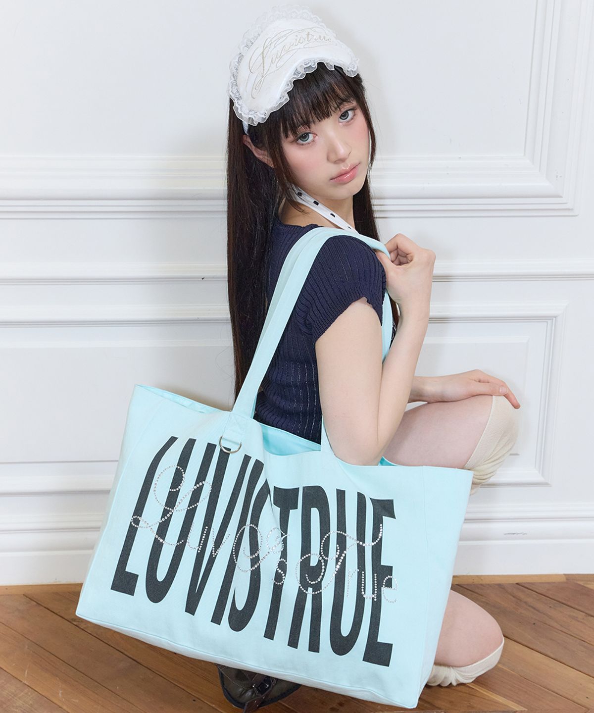 🇰🇷訂購｜LUV IS TRUE 26SS｜SY LETTERING TOTE BAG  2色 
