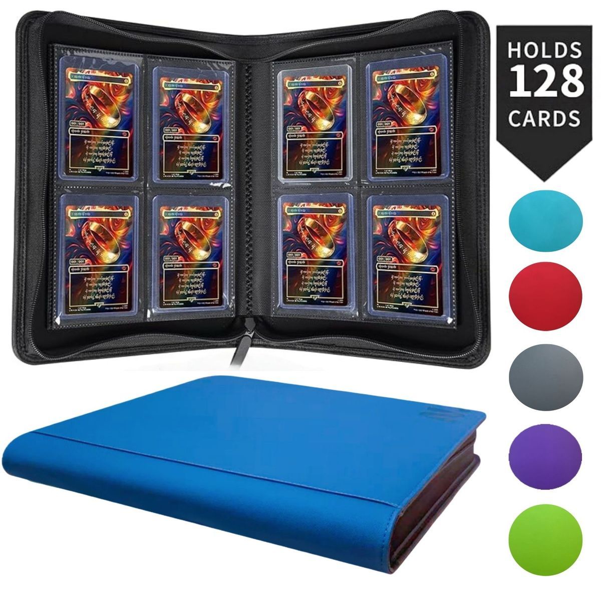 4格 Toploader 卡簿 128卡位 （藍色）