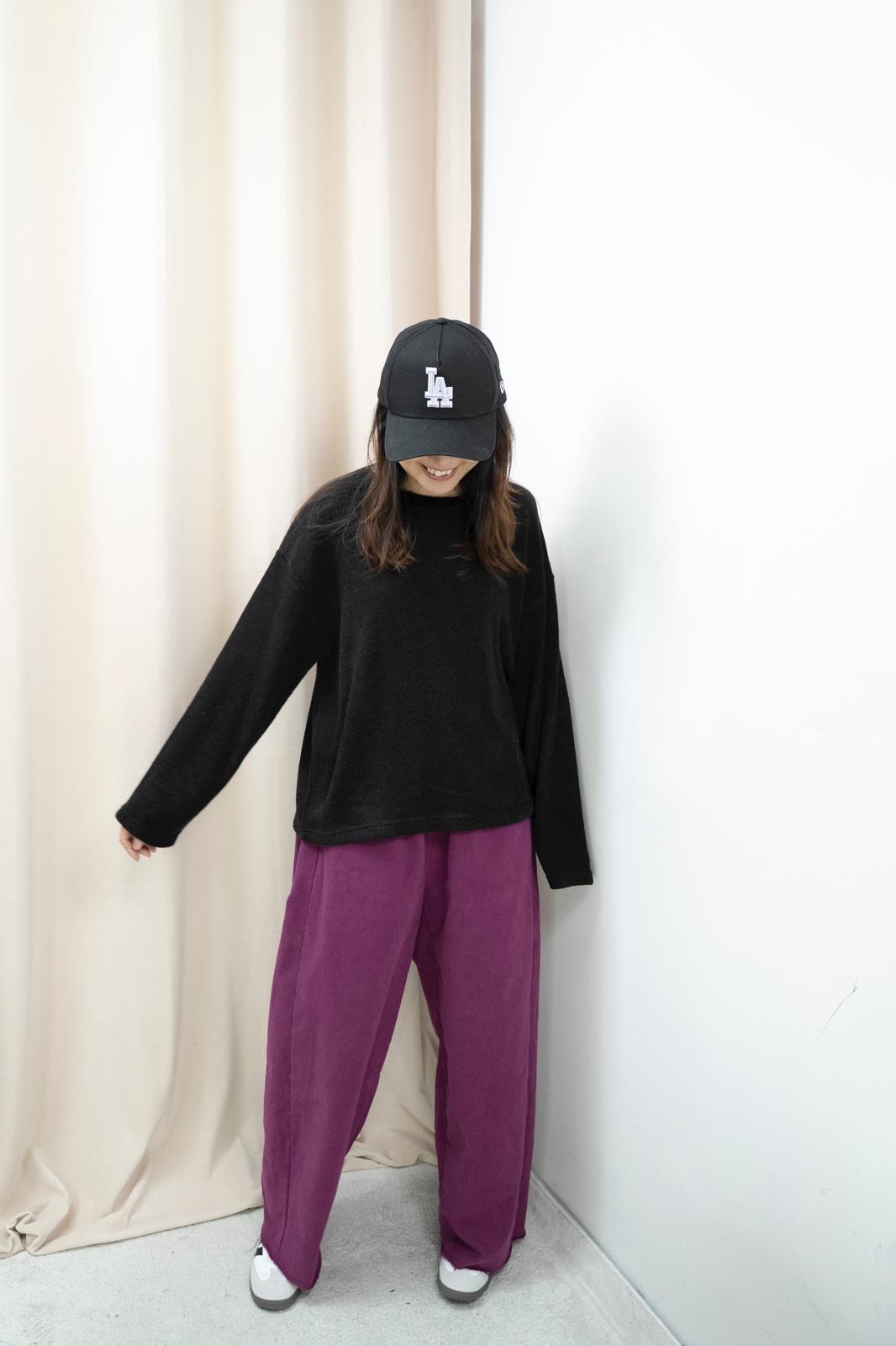 加絨靚版型不修邊休閒褲（5色）