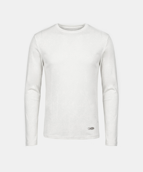BS Cotton Jersey Fitted Long Sleeve T-Shirt - White
