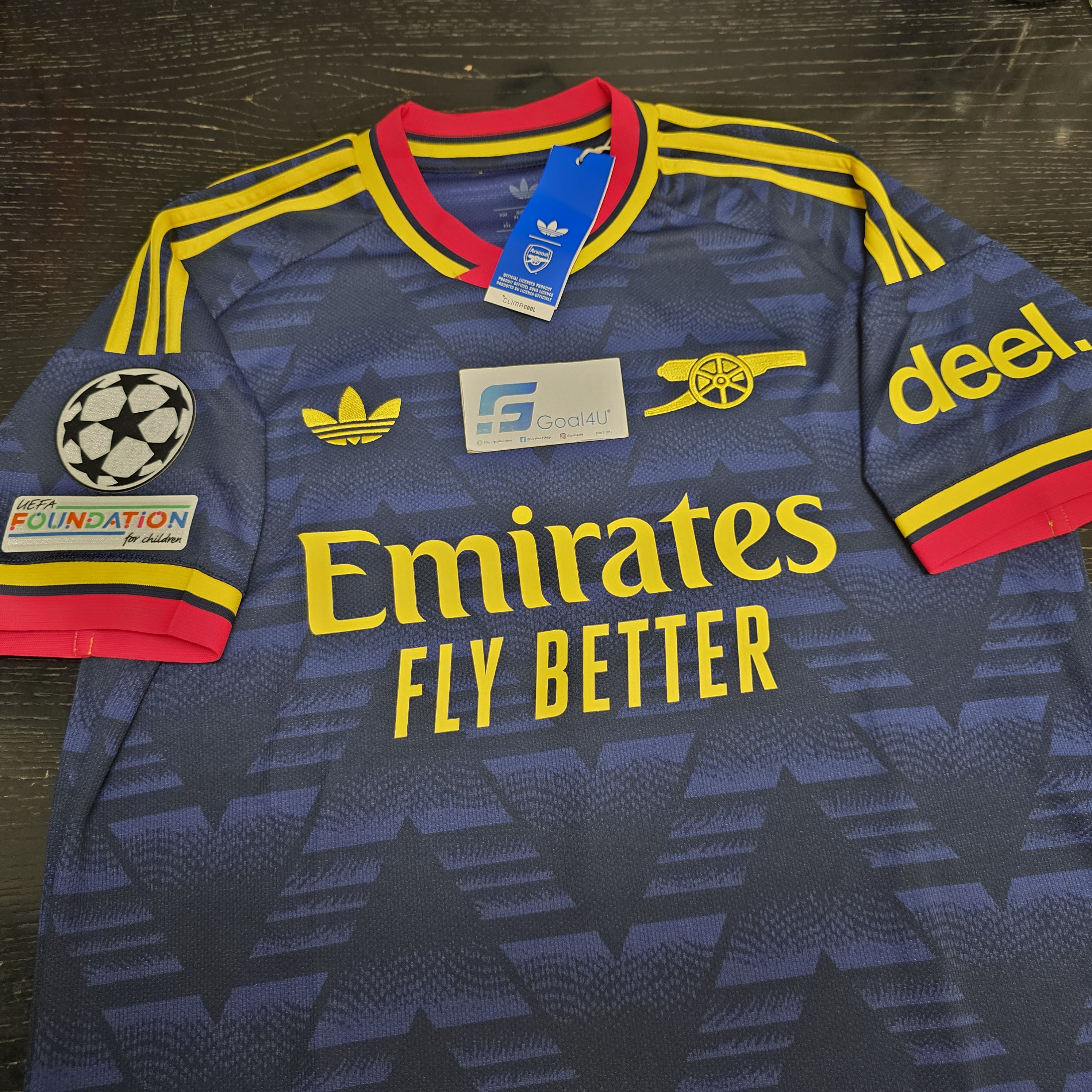 🍌重溫經典香蕉傳奇 Adidas Arsenal 阿仙奴 2026-27 作客球迷版球衣 (可加印字章) JZ3160